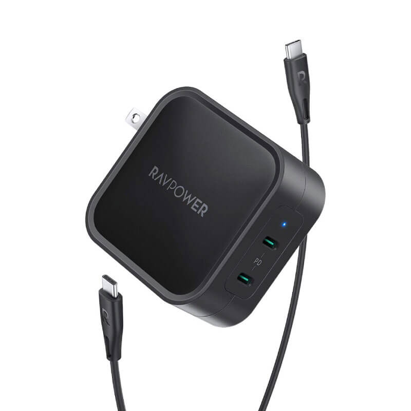 

Сетевое зарядное устройство RAVPower PD Pioneer 90W GaN Tech Type C Wall Charger (RP-PC128)