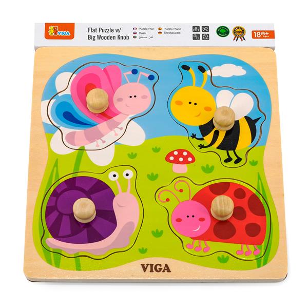 

Дерев'яна рамка-вкладиш Viga Toys Комахи (50131)