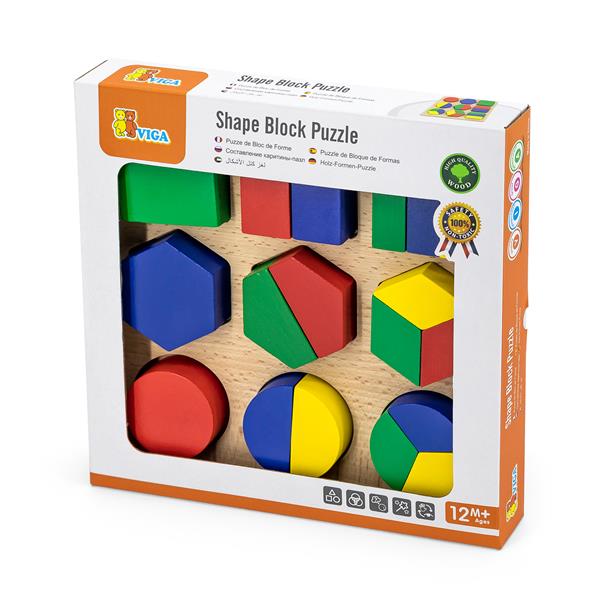 

Дерев'яний пазл-сортер Viga Toys Частини фігур (58573)