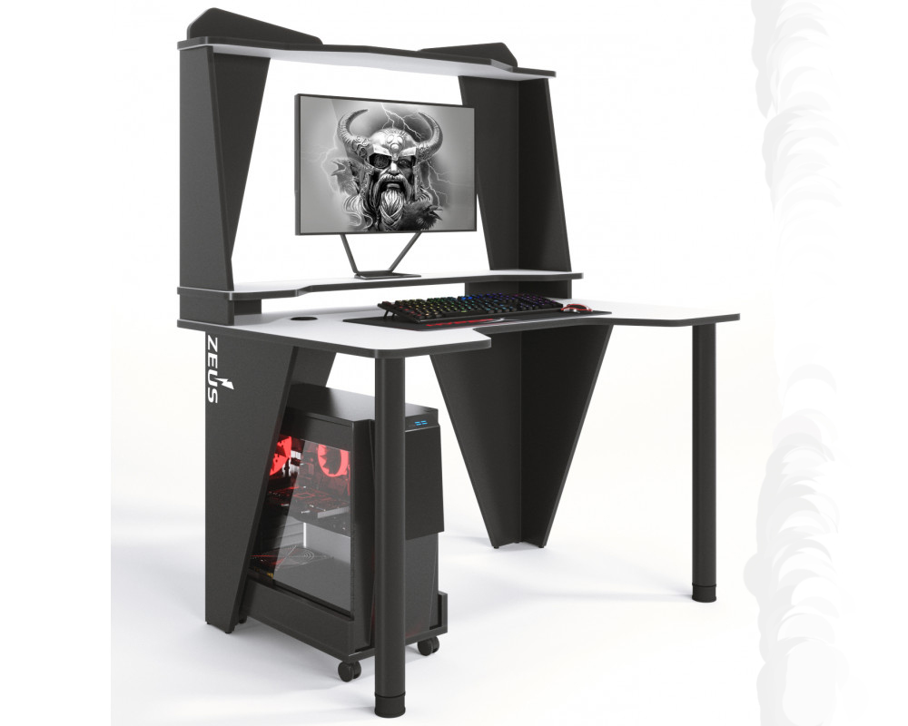 

Геймерский игровой стол ZEUS™ IVAR-2 (1200 мм), альпийский/черный