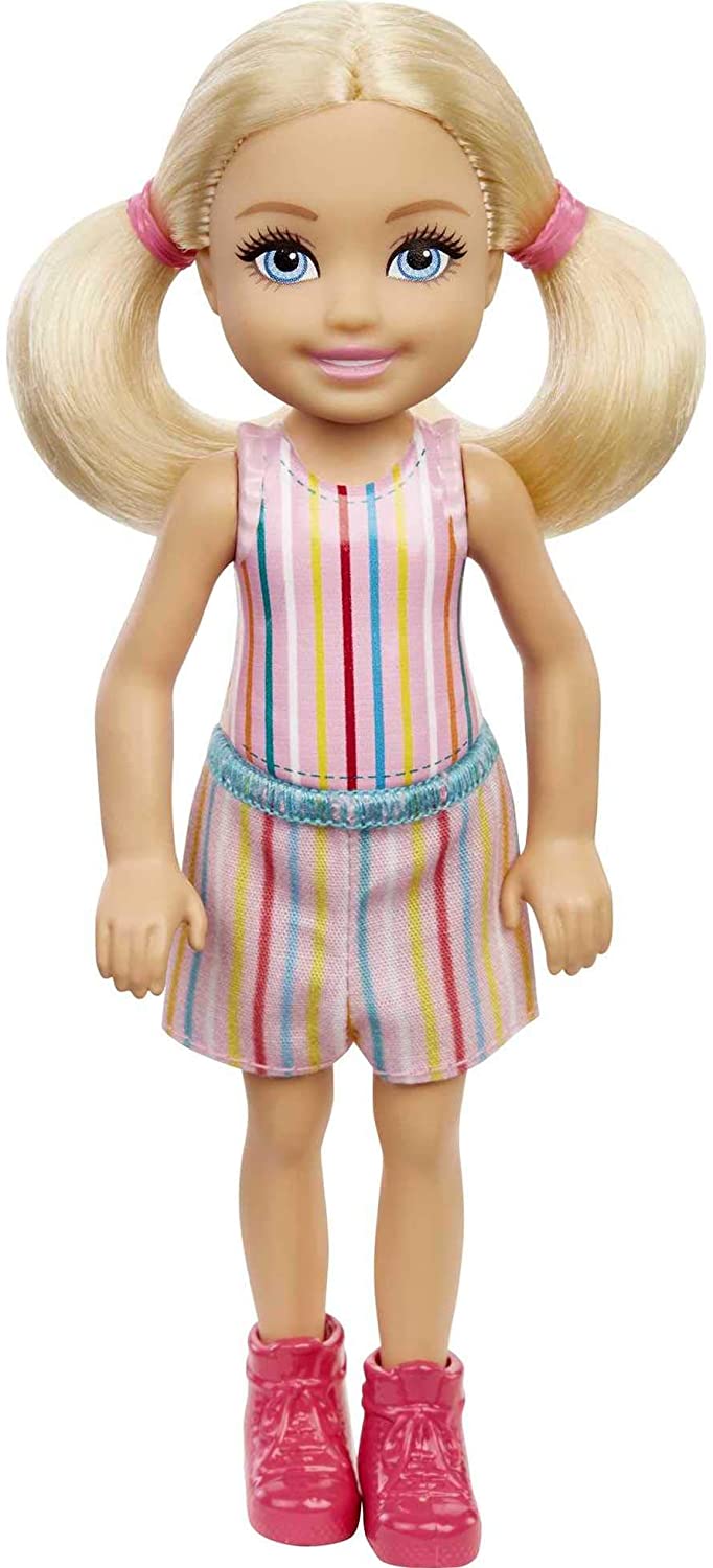 

Кукла Барби Челси Блондинка в полосатых шортах ​Barbie Chelsea Doll Shorts with Striped Print, Blonde (GXT38)