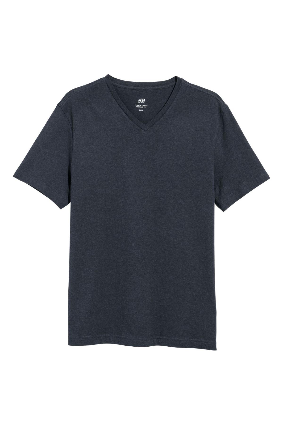 

Футболка Regular Fit H&M  Синяя, Футболка Regular Fit H&M xl Синяя