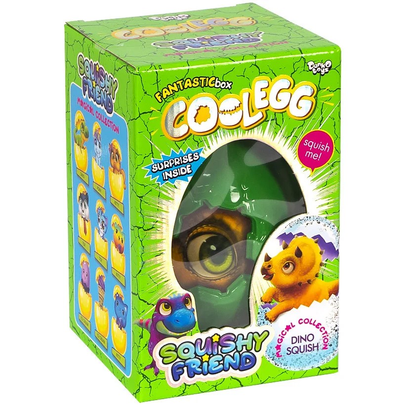 

Набор креативного творчества Danko Toys Яйцо сюрприз СКВИШ cool egg ДИНО