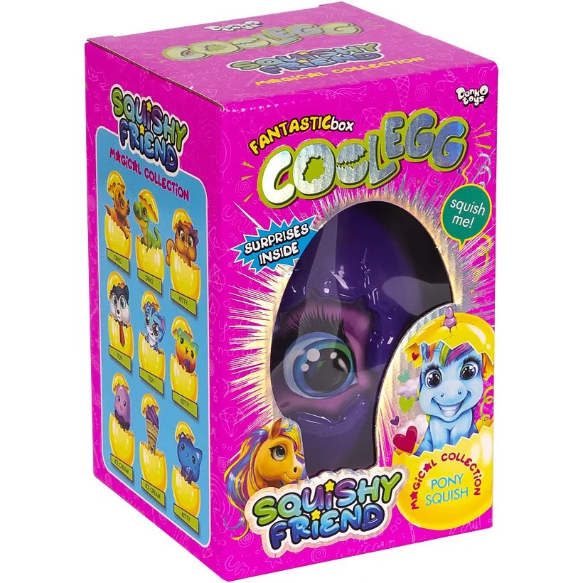 

Набор креативного творчества Danko Toys Яйцо сюрприз СКВИШ cool egg ПОНИ