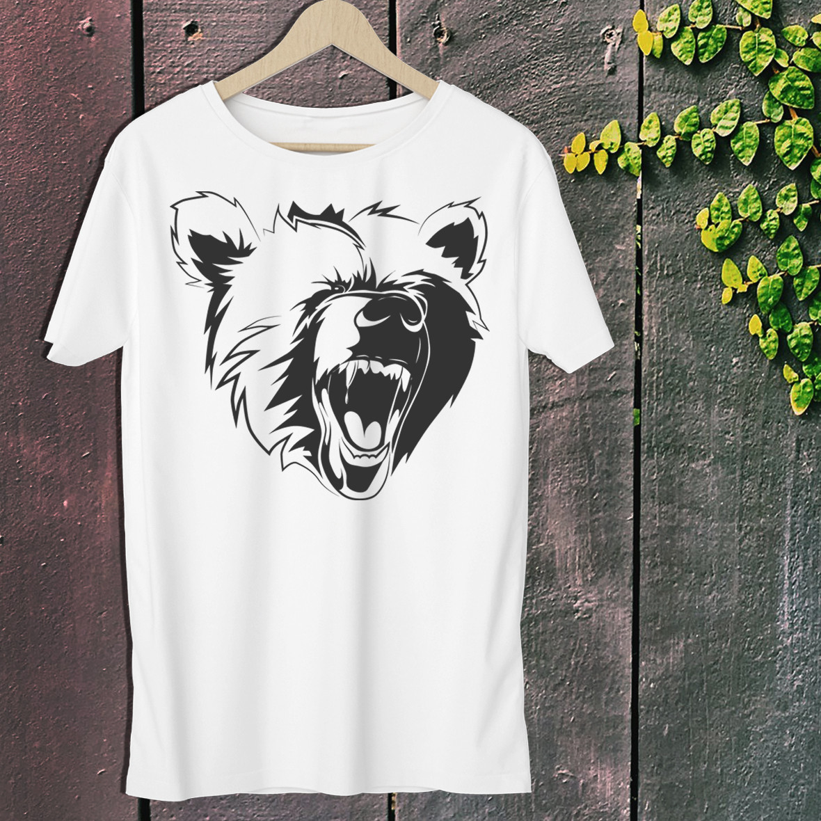 

Мужская футболка для охотника с принтом "Голова Медведя" 3 Push IT , Белый, Мужская футболка для охотника с принтом "Голова Медведя" 3 Push IT L, Белый