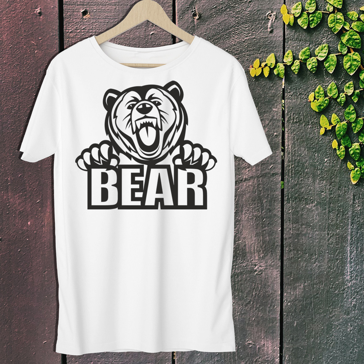 

Мужская футболка для охотника с принтом Медведь "Bear" Push IT , Белый, Мужская футболка для охотника с принтом Медведь "Bear" Push IT S, Белый