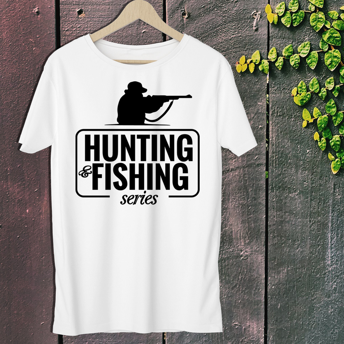 

Мужская футболка для охотника с принтом "Hunting & Fishing series" Push IT , Белый, Мужская футболка для охотника с принтом "Hunting & Fishing series" Push IT L, Белый