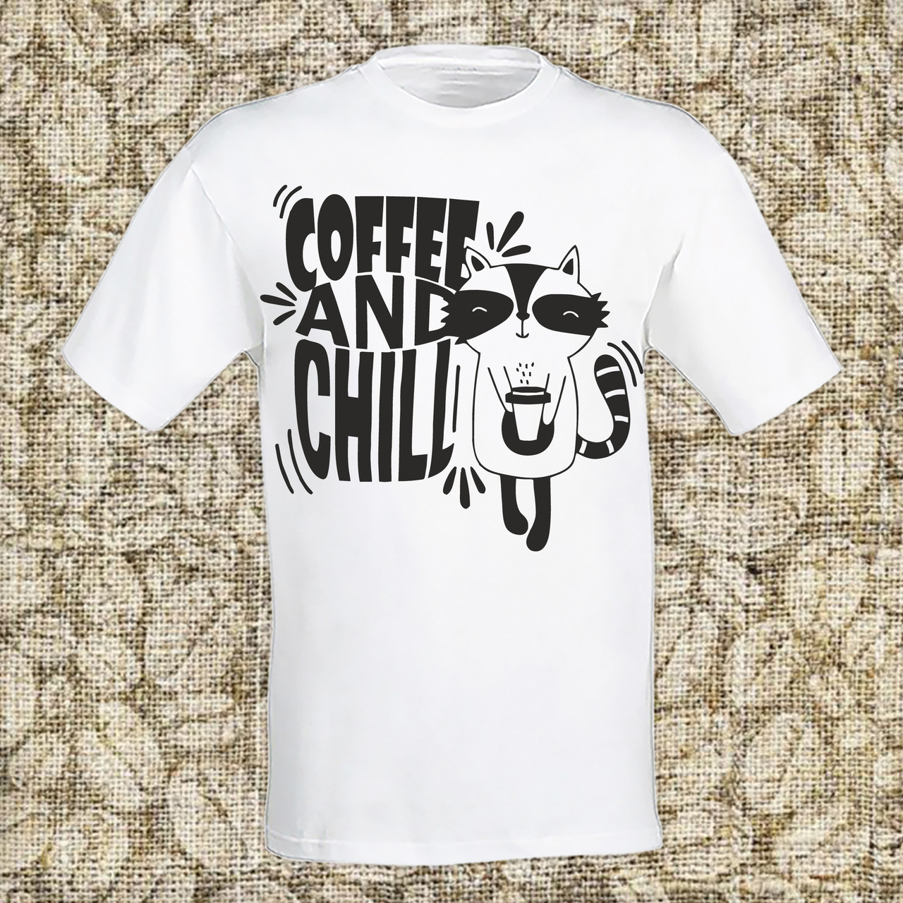 

Мужская футболка с принтом "Coffee and chill" Push IT , Белый, Мужская футболка с принтом "Coffee and chill" Push IT XL, Белый