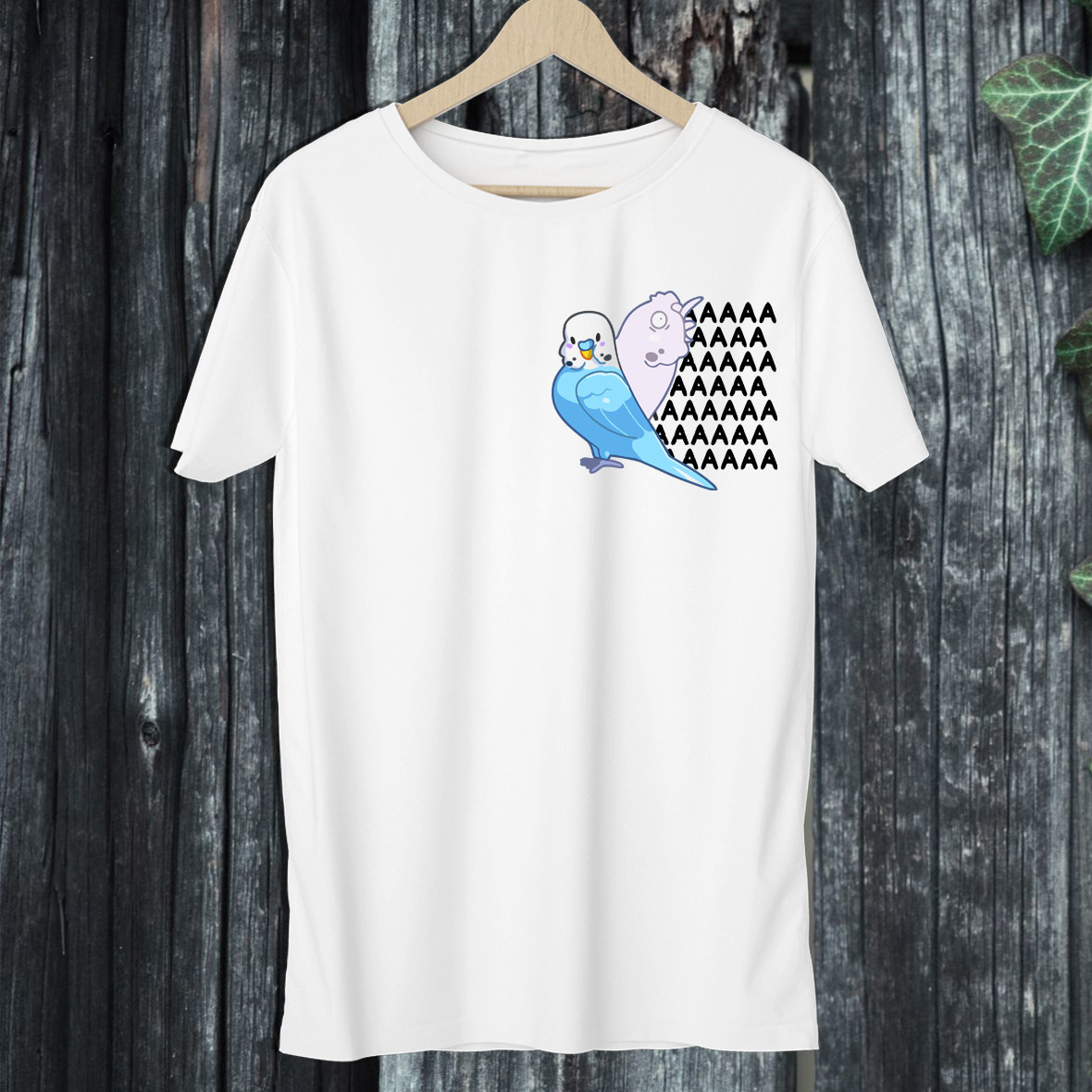 

Мужская футболка с принтом "Попугай: ААААА" Push IT , Белый, Мужская футболка с принтом "Попугай: ААААА" Push IT XL, Белый