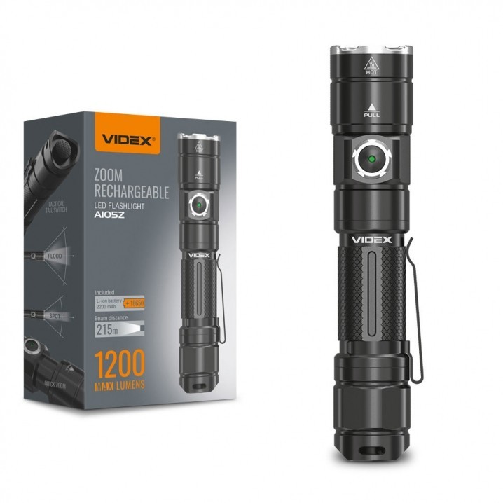 

Портативний світлодіодний ліхтарик A105Z VIDEX 1200Lm 5000K