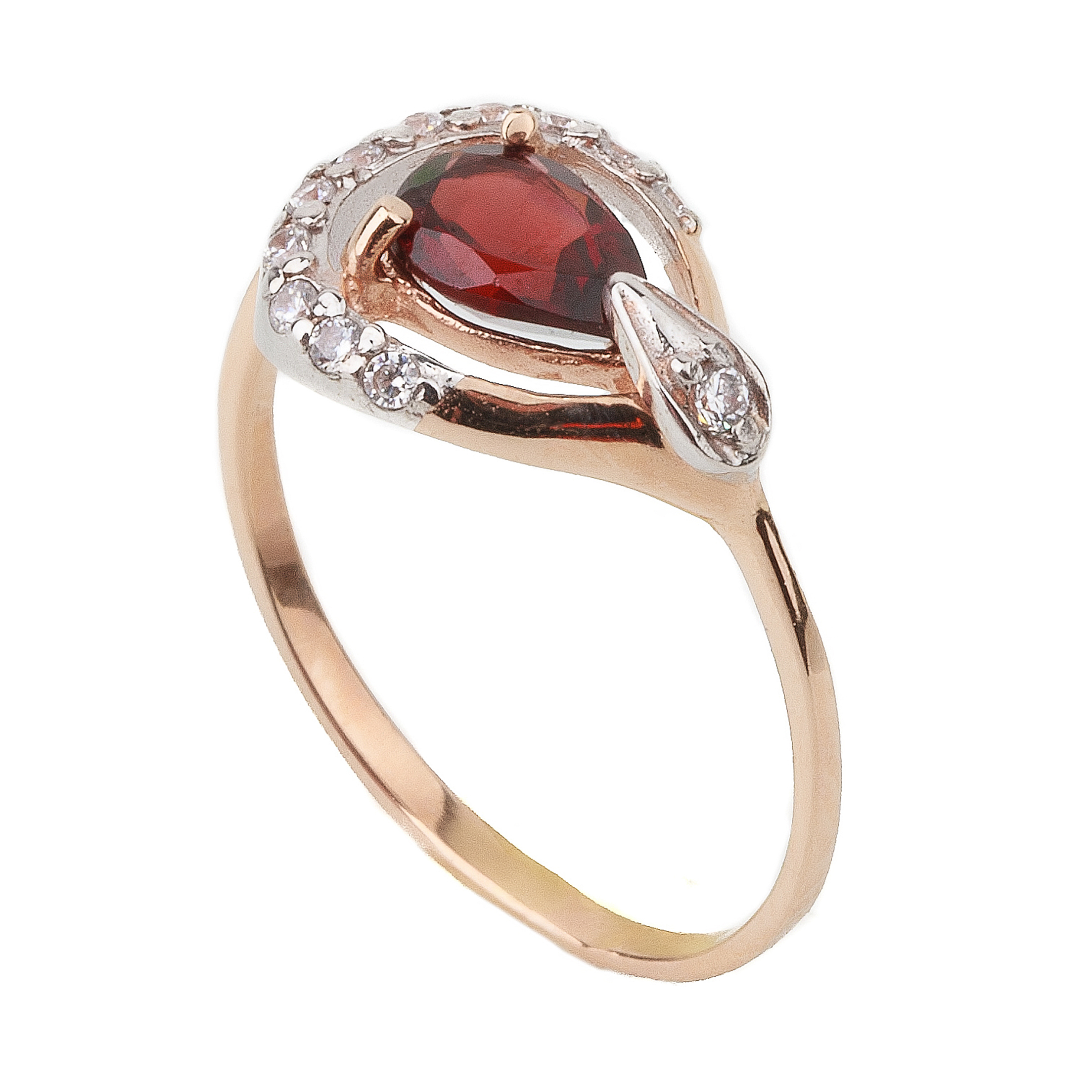 

Золотое кольцо с гранатом 11968 Диамант, 16,5 размер