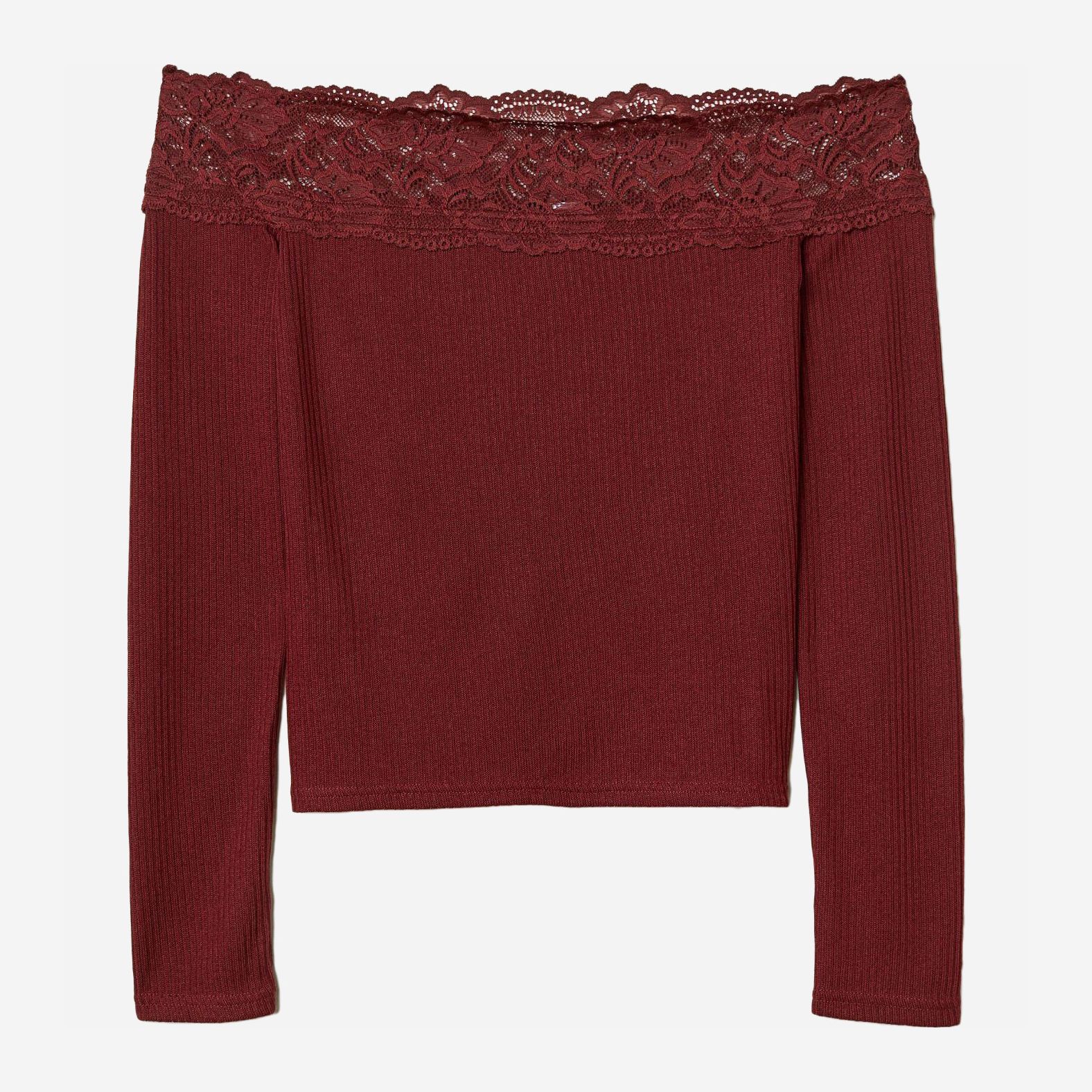 

Топ H&M XAZ178479DFYP  Бордовый, Топ H&M XAZ178479DFYP S Бордовый