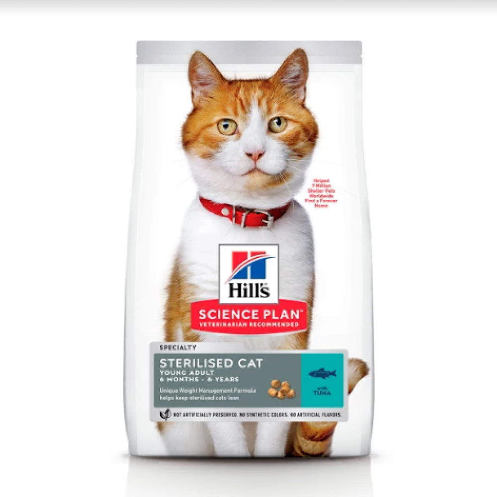 

Сухой корм Hill`s Science Plan Young Adult Sterilised Cat для кошек с тунцом - 1,5 кг