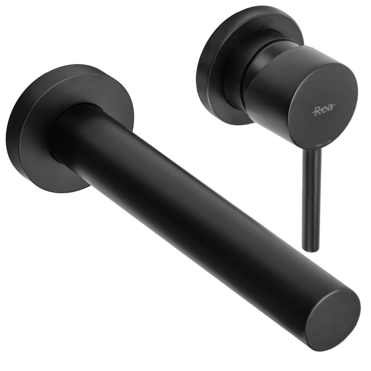 

Смеситель для раковины настенный REA TESS BLACK REA-B0412 черный (84483)