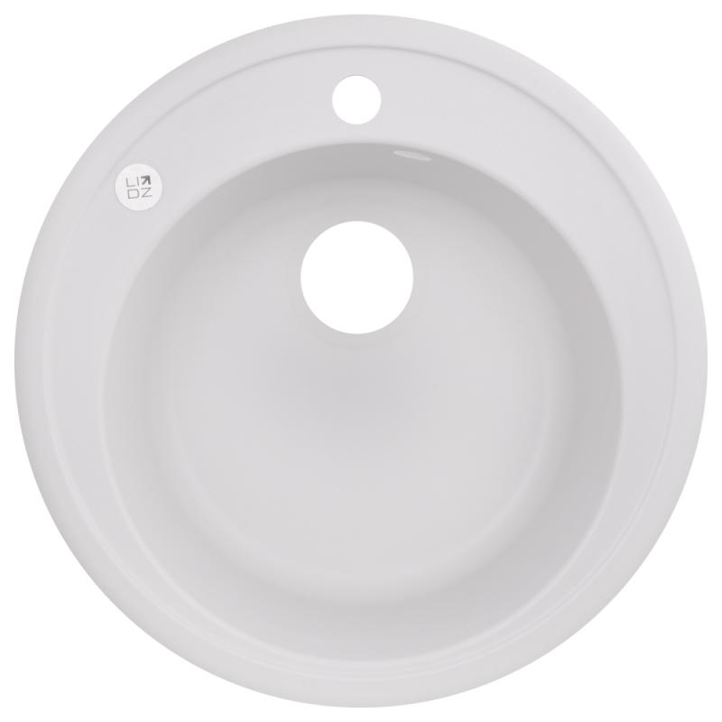 

Кухонная мойка Lidz D510/200 WHI-01 LIDZWHI01D510200 белая (80520)