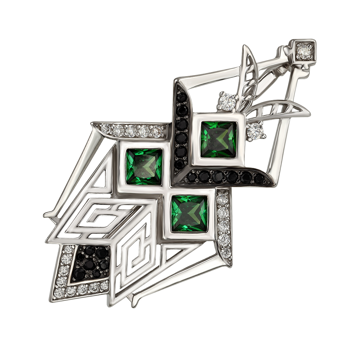 

Серебряная брошь с фианитами Tango Jewellery Company 660143С