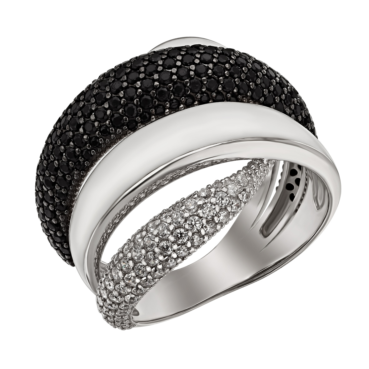 

Серебряное кольцо с фианитами и эмалью Tango Jewellery Company 380361А размер 17.5