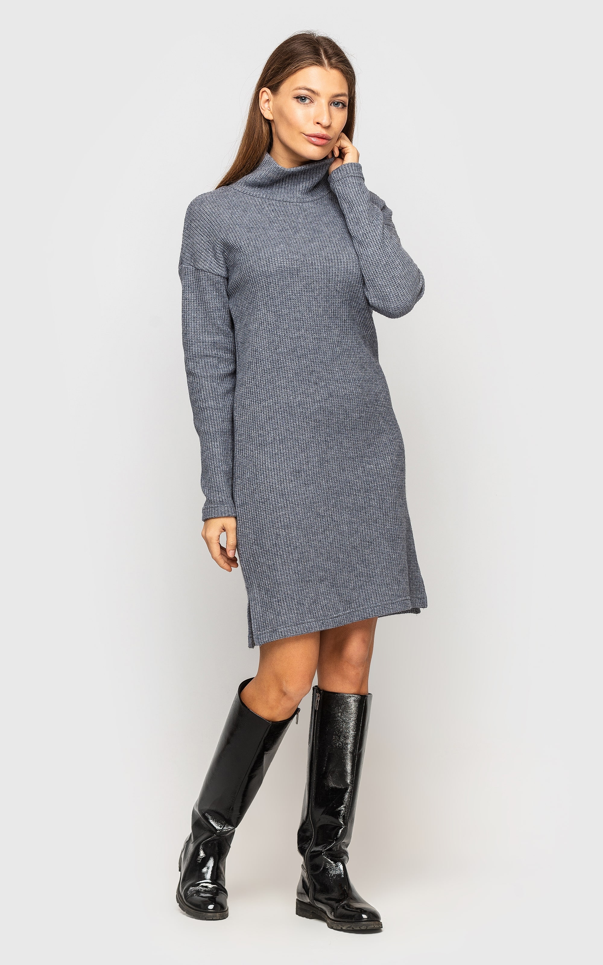 

Fashions • Платье под горло Jenna Fashions  серый (4045, Fashions • Платье под горло Jenna Fashions L серый (4045)