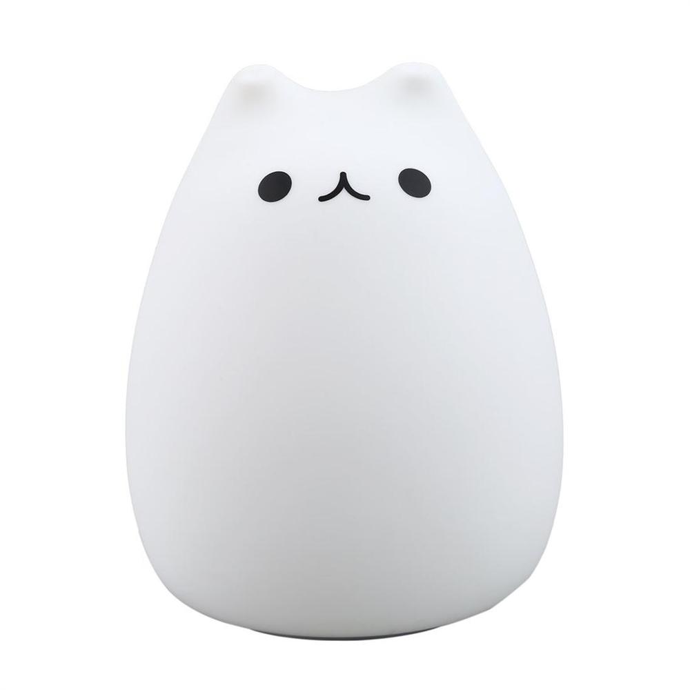 

Ночник светильник детский colorful silicone animal light Котик Эврика (200890)
