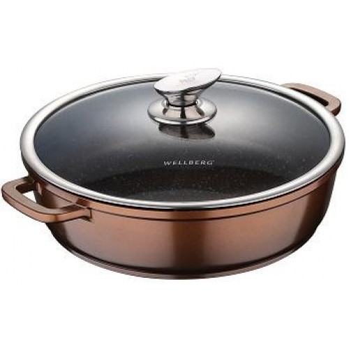 

Сотейник Wellberg Kasian Brown d 32см с мраморным покрытием