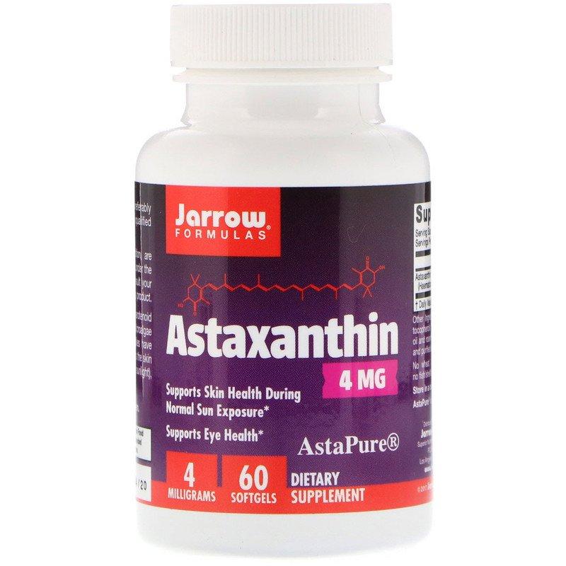 

Астаксантин Jarrow Formulas "Astaxanthin" 4 мг (60 гелевых капсул)