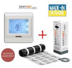 

Теплый пол Grayhot 150 186 Вт 1.3 м2 нагревательный мат с терморегулятором EcoReg