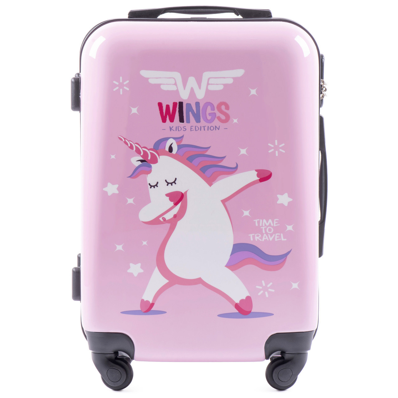 

Детский пластиковый чемодан для девочки с единорогом для ручной клади S+