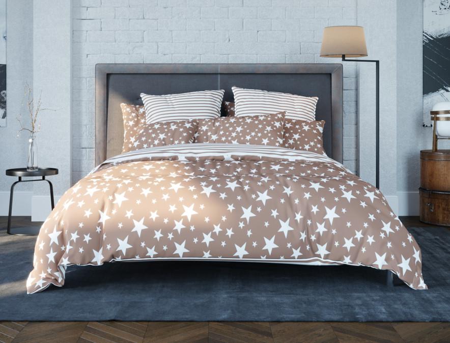 

Постельное белье двуспальное ТЕП Ranforce Star Brown 2-00887-07420 ранфорс 180х215 см