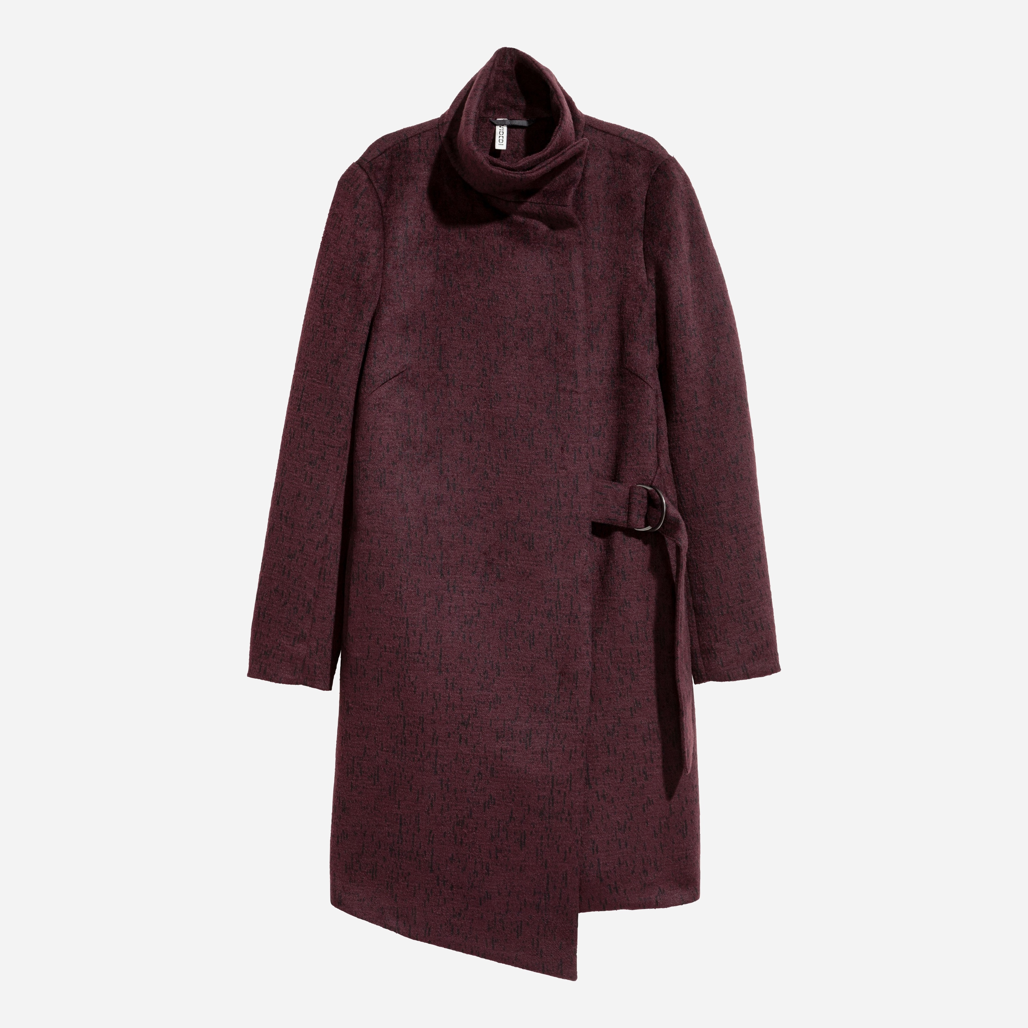 

Пальто H&M XAZ181079WEFA  Бордовое с черным, Пальто H&M XAZ181079WEFA 42 Бордовое с черным