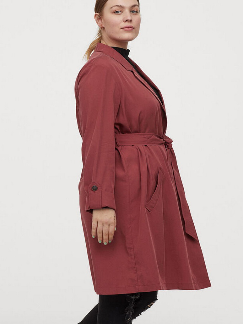 

Тренч H&M 0848885-2  Вишневый, Тренч H&M 0848885-2 2XL Вишневый