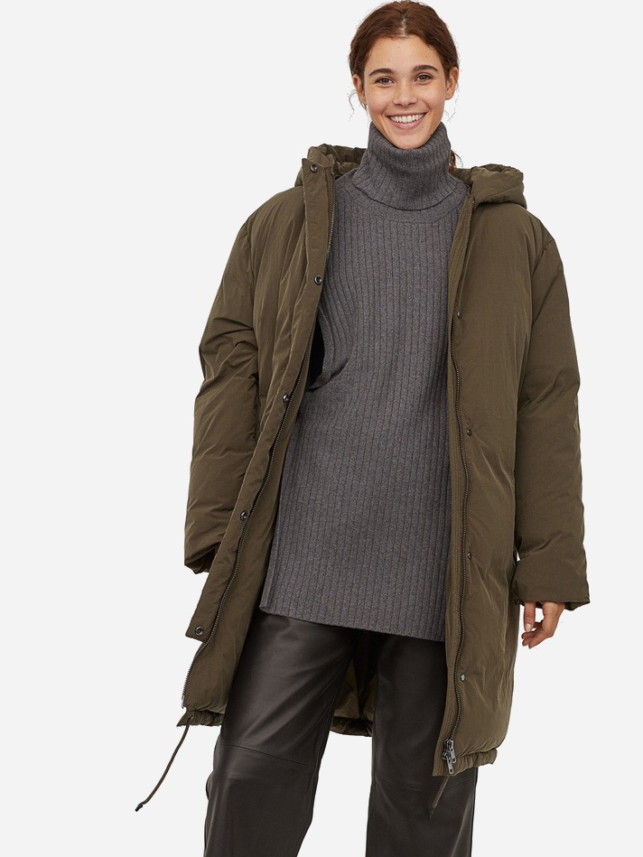 

Пуховик H&M -0811455-0  Хаки, Пуховик H&M -0811455-0 S Хаки