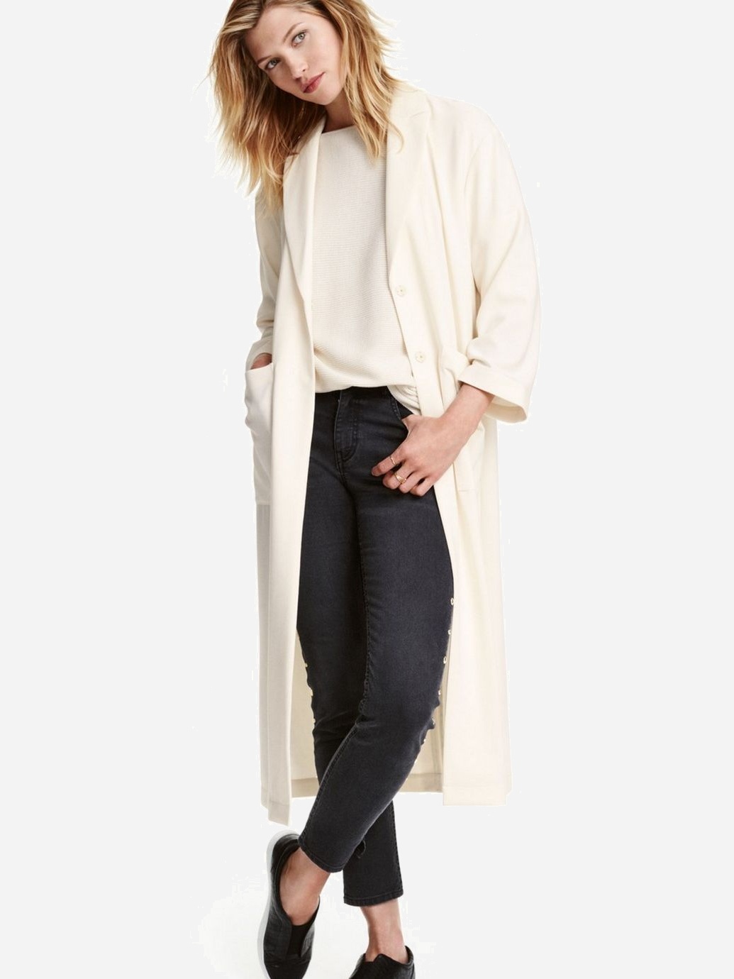 

Пальто H&M 388124  Белое, Пальто H&M 388124 36 Белое
