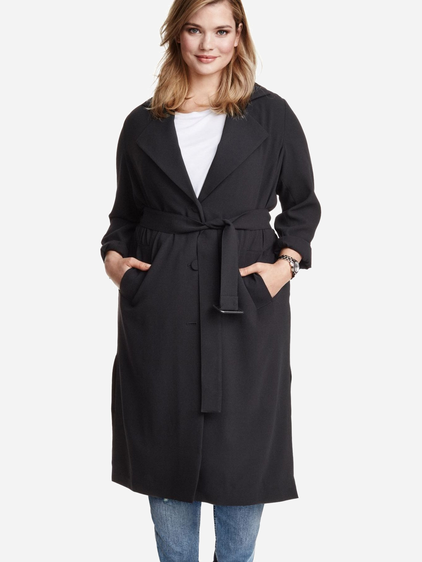 

Плащ H&M 16982042  Черный, Плащ H&M 16982042 54 Черный