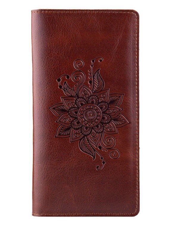 

Кожаный бумажник Hi Art Mehendi Classic WP-02-C19-1436-T006 Коньячный