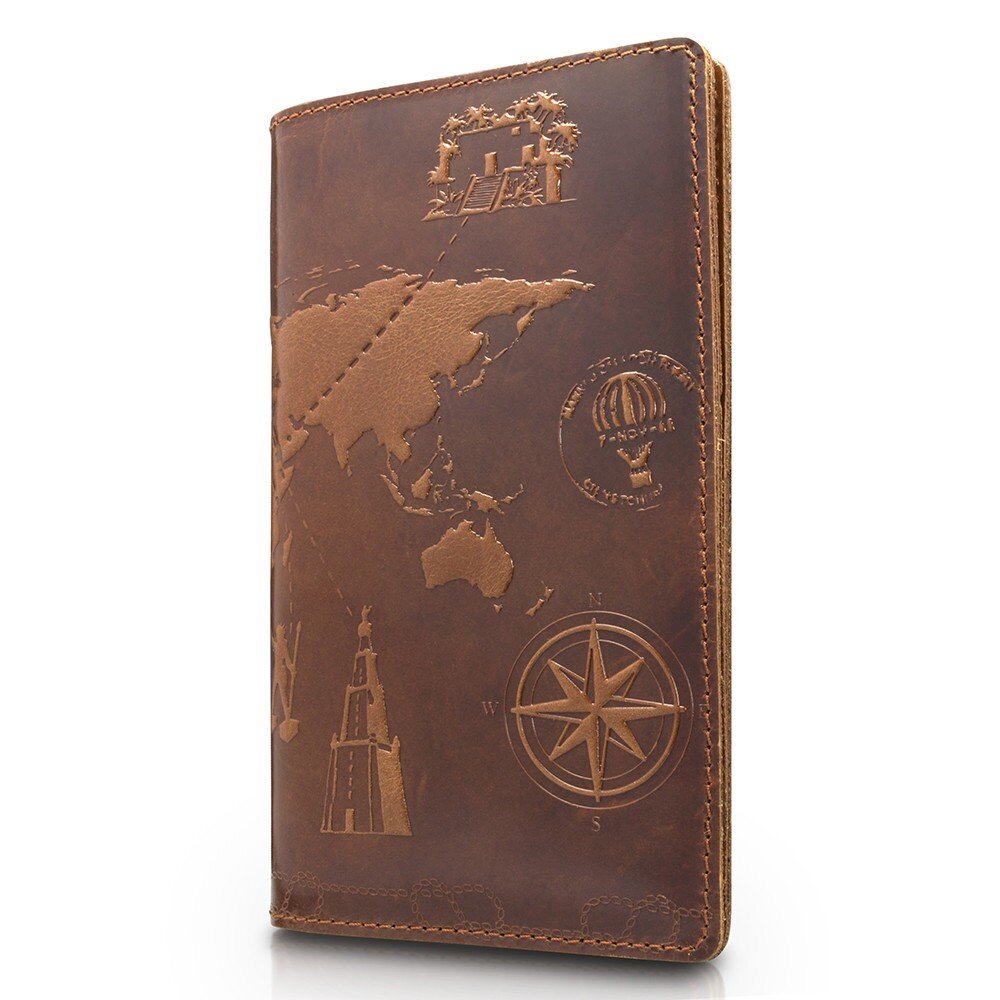

Кожаное портмоне Hi Art 7 wonders of the world PB-01-C18-1148-T002 Коричневый