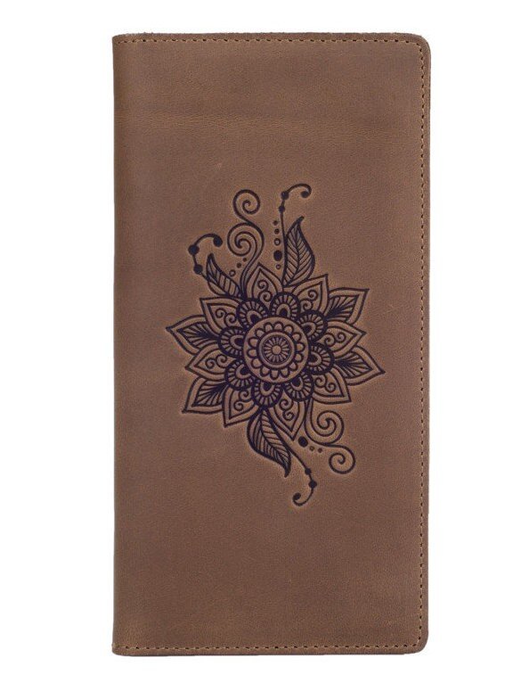 

Кожаный бумажник Hi Art Mehendi Classic WP-02-S19-1020-T006 Оливковый