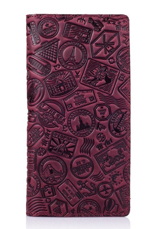 

Кожаное портмоне Hi Art WP-05 Mehendi Art Let's Go Travel Фиолетовый