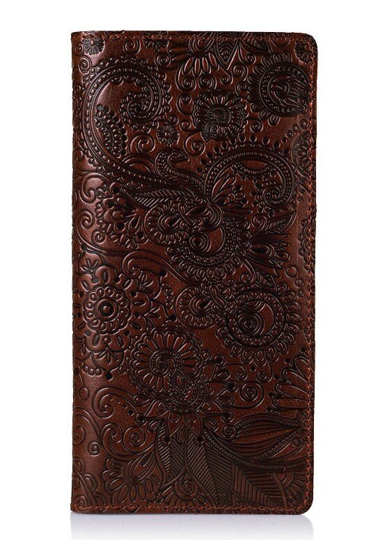 

Кожаное портмоне Hi Art Mehendi Art WP-02-C19-1436-T005 Коньячный