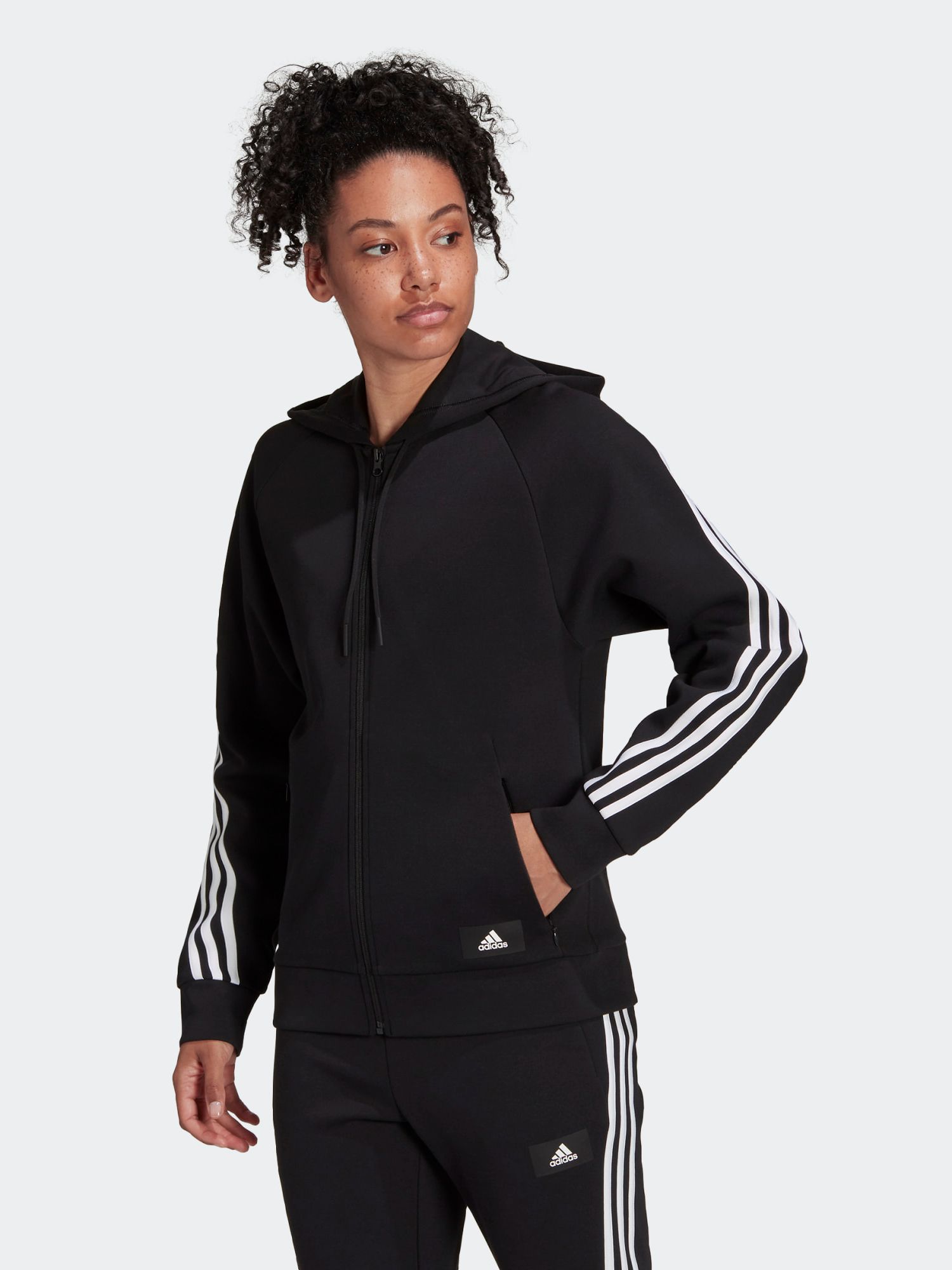 

Толстовка Adidas W Fi 3S Fz Reg H57287  Black, Толстовка Adidas W Fi 3S Fz Reg H57287 S Black