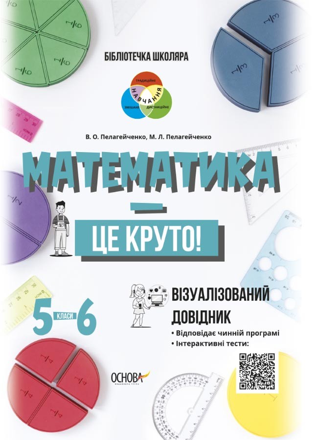 

Бібліотечка школяра. Математика - це круто! Візуалізований довідник. 5 - 6 класи Основа КДН020 (9786170039552) (445069)