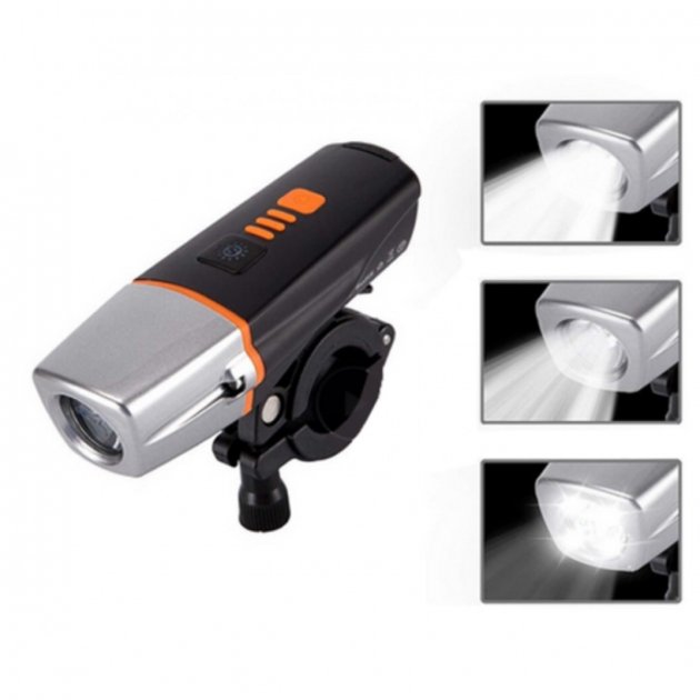 

Фонарь велосипедный BC21Pro-L2 ULTRA LIGHT, индикатор заряда