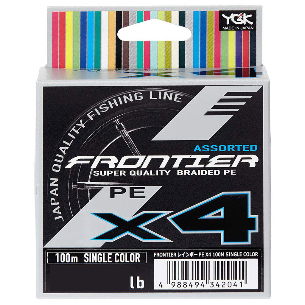 

Шнур YGK Frontier X4 Assorted Single Color 100m 2.0/0.235mm 20lb/9.0k (5545.03.22)