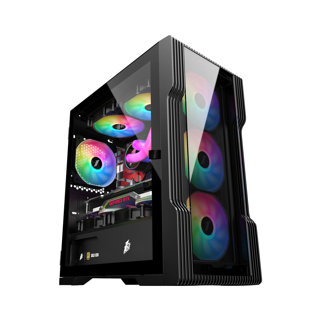 

Корпус 1stPlayer T3-G-4F1-BK