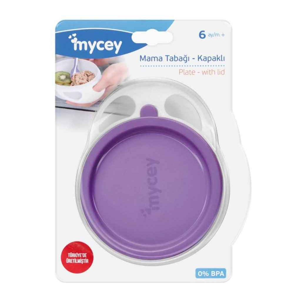 

Набор детской посуды Mycey тарелка с крышкой, сиреневая (8698694123130)