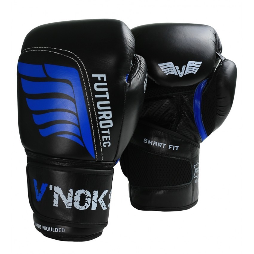 

Боксерские перчатки V`Noks Futuro Tec 10 унций Черные с синим (2190_60051)
