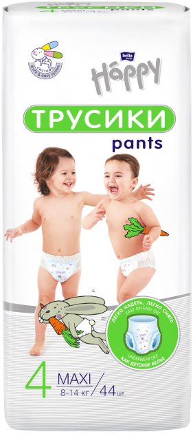 

Подгузники-трусики детские Bella Baby Happy Maxi 8-14 кг 44 шт (5900516603236)