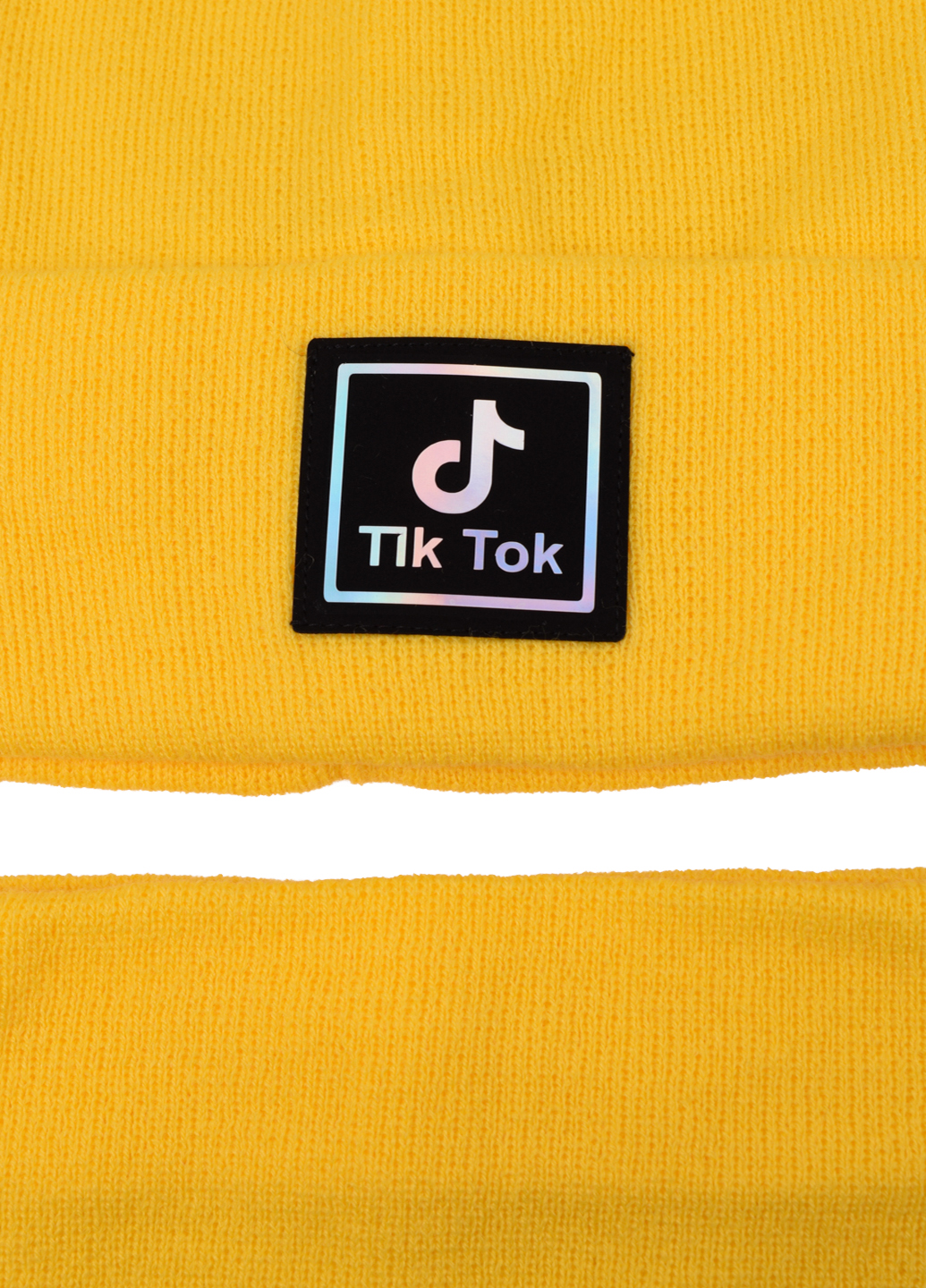 

Комплект: шапка с отворотом и баф TIK TOK KV02-3 Цвет: Желтый