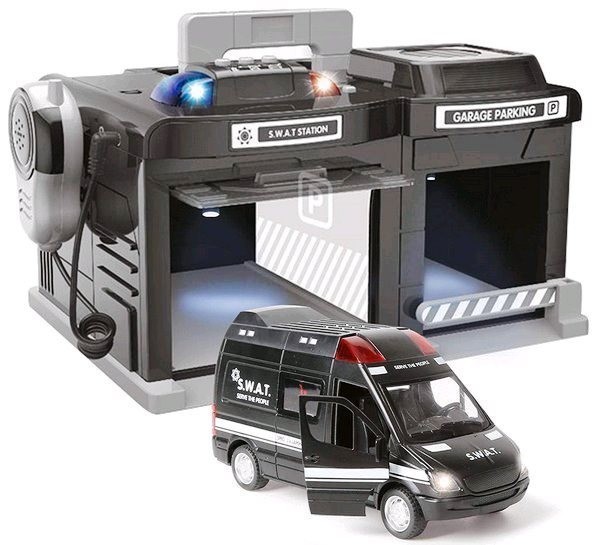 

Набор Гараж S.W.A.T. c машинкой, рацией, со светом и звуком (CLM-558)