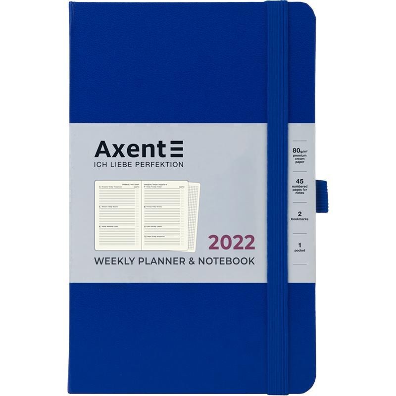 

Карманный еженедельник 2022 Pocket Strong 125х195 в твёрдой обложке Синий Axent