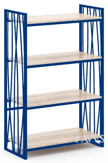 

Стеллаж металлический ST BERGAMO-4 Метакам в стиле Лофт 80х40х130 см Синий